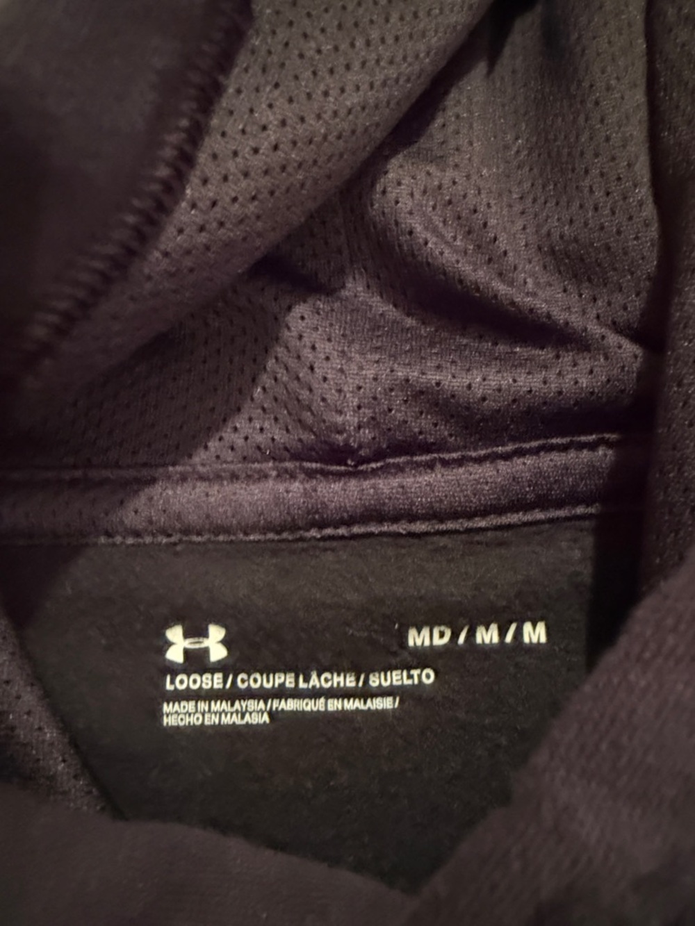 Under Armour Black Pullover Hoodie with White Logo - Picture 3 of 9